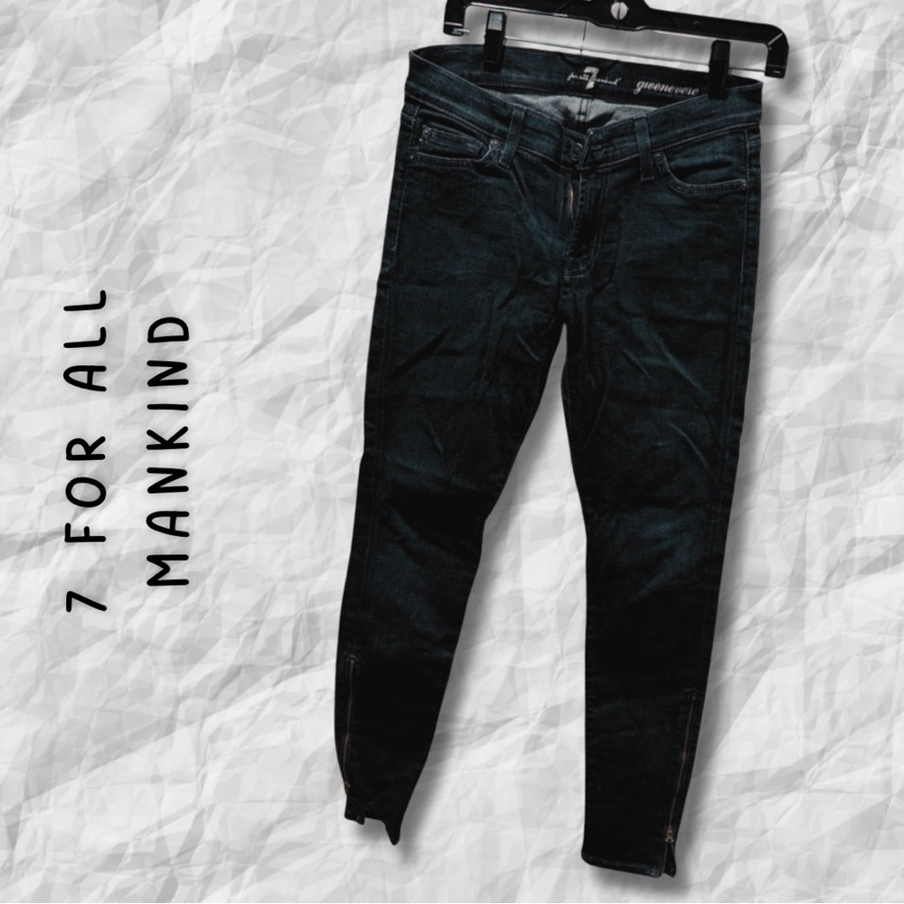 {7 For All Mankind Gwenvere} Ankle Zip Skinny Jeans